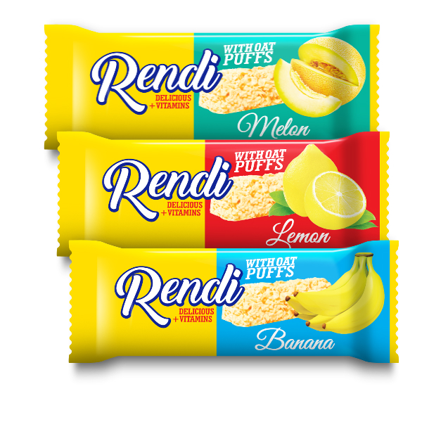 Конфета Rendi фруктовый микс (банан, лимон, дыня) 150г