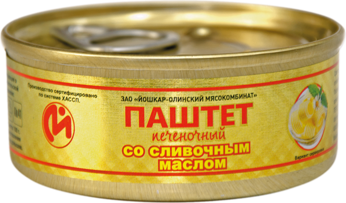 Паштет печеночный с маслом ГОСТ, 100 гр. ЗАО 